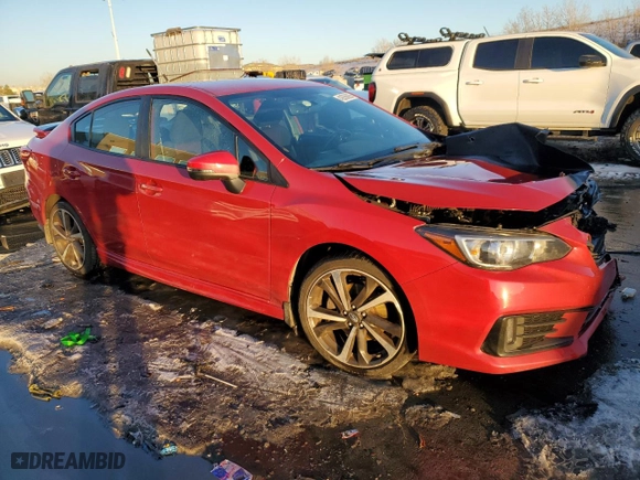 2020 Subaru Impreza Sport with VIN 4S3GKAL66L3603259, listed as a Copart auction lot 42655695 with 0 mi miles and Salvage Title. Bid and sale history available at carsss.com. Image 4.