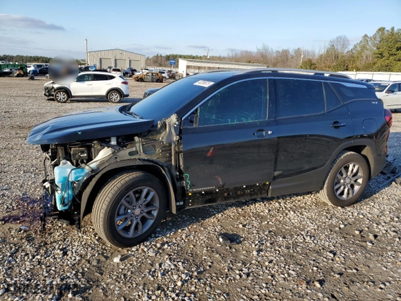2024 GMC Terrain SLT with VIN 3GKALVEG8RL255840, listed as a Copart auction lot 45296615 with 10,591 mi miles and Salvage Title. Bid and sale history available at carsss.com. Image 1.
