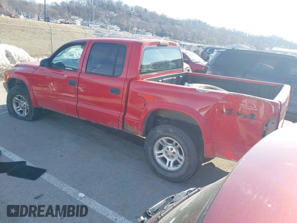 2004 Dodge Dakota Sport with VIN 1D7HG38KX4S735459, listed as a IAAI auction lot 41402108 with 262,730 mi miles. Bid and sale history available at carsss.com. Image 3.