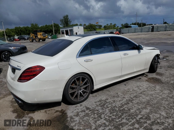 2019 Mercedes-Benz S 560 with VIN WDDUG8GB9KA457525, listed as a Copart auction lot 78275934 with 55,774 mi miles and Salvage Title. Bid and sale history available at DreamBid. Image 3.