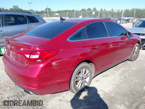 2016 Hyundai Sonata SE with VIN 5NPE24AF3GH419614, listed as a IAAI auction lot 38631601 with 109,157 mi miles and . Bid and sale history available at carsss.com. Image 4.