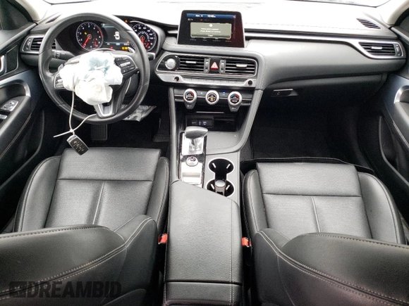 2021 Genesis G70 2.0T with VIN KMTG64LA6MU073463, listed as a Copart auction lot 76839984 with 43,451 mi miles and Salvage title. Bid and sale history available at DreamBid. Image 8.