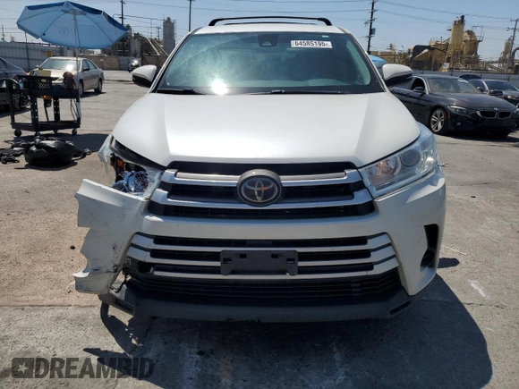 2019 Toyota Highlander LE z VIN 5TDZZRFHXKS320344, wystawiony jako Copart lot #64585195 z przebiegiem 228 994 mil mil oraz Szkoda całkowita • Salvage title. Historia ofert i sprzedaży dostępna na DreamBid. Obrazek 5.