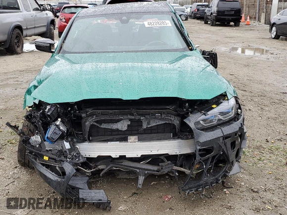 2023 BMW M3 with VIN WBS53AY06PFP08079, listed as a Copart auction lot 48228285 with 9,869 mi miles and Salvage title. Bid and sale history available at DreamBid. Image 5.
