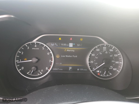 2020 Nissan Maxima SR with VIN 1N4AA6EV2LC379293, listed as a Copart auction lot 45374935 with 54,667 mi miles and Salvage Title. Bid and sale history available at carsss.com. Image 9.