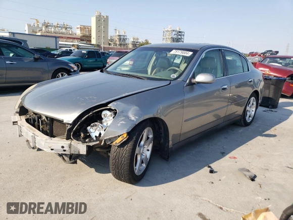 2004 Infiniti G35 w/Leather with VIN JNKCV51E64M616854, listed as a Copart auction lot 75179004 with Not Provided miles and Salvage Title. Bid and sale history available at DreamBid. Image 1.