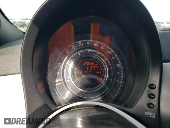 2013 FIAT 500 Turbo with VIN 3C3CFFHH8DT554229, listed as a Copart auction lot 45544355 with 127,548 mi miles and Salvage title. Bid and sale history available at DreamBid. Image 9.