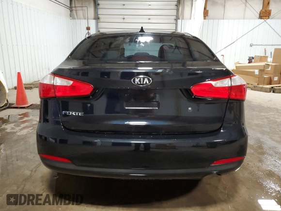 2015 Kia Forte LX with VIN KNAFK4A63F5437112, listed as a Copart auction lot 53276005 with 0 mi miles and Salvage Title. Bid and sale history available at carsss.com. Image 6.
