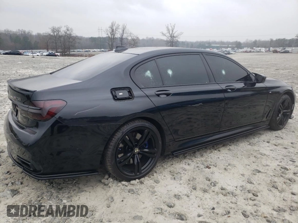 2018 BMW 7 Series 750i with VIN WBA7F0C51JGM22515, listed as a Copart auction lot 86486914 with 0 mi miles and Salvage Title. Bid and sale history available at carsss.com. Image 3.