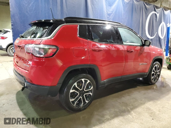 2024 Jeep Compass Limited with VIN 3C4NJDCNXRT594128, listed as a Copart auction lot 88882875 with 19,277 mi miles and Salvage title. Bid and sale history available at DreamBid. Image 3.