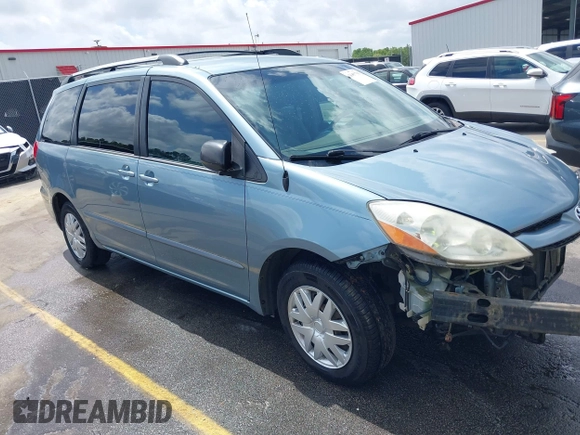 2008 Toyota Sienna CE with VIN 5TDZK23C08S221903, listed as a IAAI auction lot 41957782 with 169,245 mi miles and . Bid and sale history available at carsss.com. Image 1.