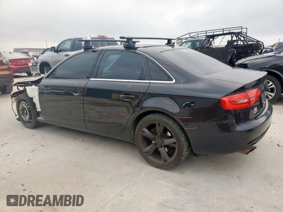 2013 Audi A4 Premium Plus with VIN WAUFFAFL8DN027310, listed as a Copart auction lot 57168905 with 122,176 mi miles and Salvage title. Bid and sale history available at DreamBid. Image 2.