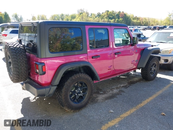 2024 Jeep Wrangler Sport S with VIN 1C4RJXN6XRW323881, listed as a IAAI auction lot 40543759 with 4,440 mi miles and . Bid and sale history available at DreamBid. Image 4.