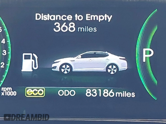 2013 Kia Optima EX with VIN KNAGM4AD0D5041441, listed as a IAAI auction lot 42123605 with 83,186 mi miles. Bid and sale history available at carsss.com. Image 15.
