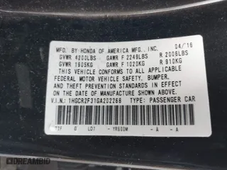 2016 Honda Accord Sedan LX with VIN 1HGCR2F31GA202268, listed as a IAAI auction lot 41778442 with 48,115 mi miles. Bid and sale history available at carsss.com. Image 9.