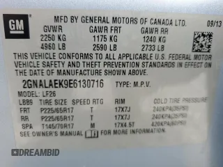 2014 Chevrolet Equinox LS z VIN 2GNALAEK9E6130716, wystawiony jako Copart lot #61791115 z przebiegiem 196 715 mil mil oraz Czysty tytuł • Clean title. Historia ofert i sprzedaży dostępna na DreamBid. Obrazek 13.