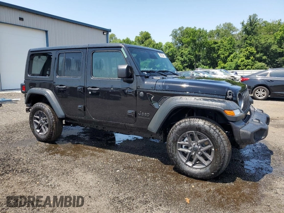 2025 Jeep Wrangler Sport S with VIN 1C4PJXDN1SW598688, listed as a Copart auction lot 61164725 with 281 mi miles and Clean title. Bid and sale history available at DreamBid. Image 4.