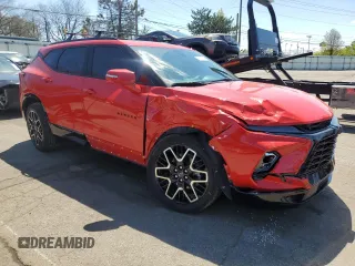 2023 Chevrolet Blazer RS with VIN 3GNKBKRSXPS190337, listed as a Copart auction lot 53292455 with 32,030 mi miles and Salvage title. Bid and sale history available at DreamBid. Image 4.