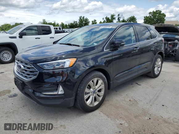 2020 Ford Edge Titanium with VIN 2FMPK3K99LBB21615, listed as a Copart auction lot 61408575 with 28,507 mi miles and Salvage title. Bid and sale history available at DreamBid. Image 1.