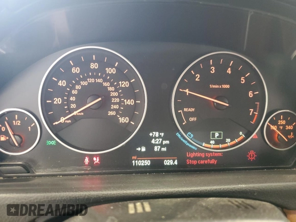2014 BMW 4 Series 428i with VIN WBA3V7C56EP770827, listed as a Copart auction lot 64235014 with 110,250 mi miles and Salvage Title. Bid and sale history available at DreamBid. Image 9.