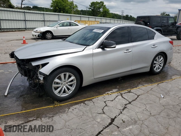 2015 Infiniti Q50 Premium with VIN JN1BV7APXFM344065, listed as a Copart auction lot 61859345 with 39,145 mi miles and Salvage title. Bid and sale history available at DreamBid. Image 1.