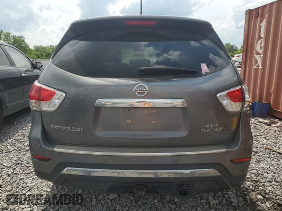 2015 Nissan Pathfinder SV with VIN 5N1AR2MM8FC654587, listed as a Copart auction lot 55139465 with 102,397 mi miles and Salvage Title. Bid and sale history available at carsss.com. Image 6.