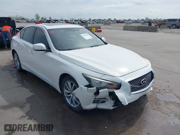 2017 Infiniti Q50 Premium with VIN JN1EV7APXHM741615, listed as a IAAI auction lot 41876088 with 84,774 mi miles and . Bid and sale history available at carsss.com. Image 1.