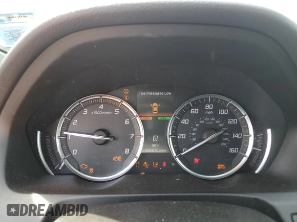2019 Acura TLX with VIN 19UUB1F30KA010223, listed as a Copart auction lot 54966995 with 82,070 mi miles and Non repairable. Bid and sale history available at DreamBid. Image 9.