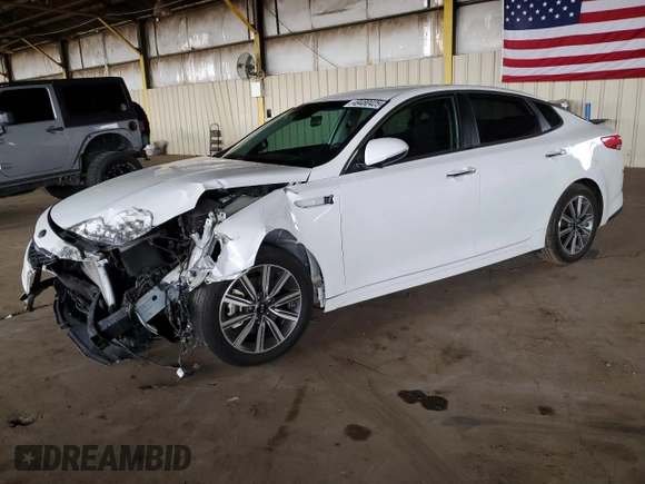 2019 Kia Optima LX with VIN 5XXGT4L39KG356855, listed as a Copart auction lot 49480425 with 75,212 mi miles and Salvage Title. Bid and sale history available at carsss.com. Image 1.