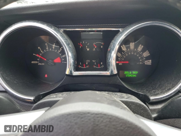 2008 Ford Mustang Deluxe with VIN 1ZVHT80N185182565, listed as a Copart auction lot 61276625 with 172,421 mi miles and Salvage title. Bid and sale history available at DreamBid. Image 9.