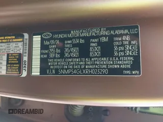 2024 Hyundai Santa Fe Calligraphy z VIN 5NMP54GLXRH023290, wystawiony jako IAAI lot #41996053 z przebiegiem 16 737 mil mil oraz . Historia ofert i sprzedaży dostępna na DreamBid. Obrazek 9.