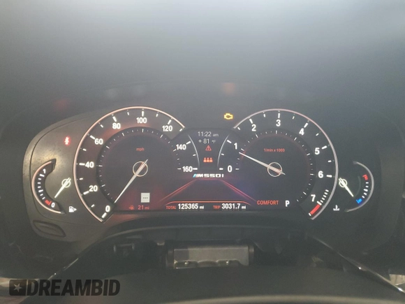 2018 BMW 5 Series M550i xDrive with VIN WBAJB9C58JB035267, listed as a Copart auction lot 64616605 with 125,365 mi miles and Clean title. Bid and sale history available at DreamBid. Image 9.