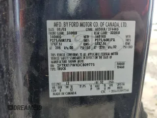 2003 Ford F-150 XL with VIN 2FTRX17WX3CB09775, listed as a Copart auction lot 56696415 with 226,460 mi miles and Salvage title. Bid and sale history available at DreamBid. Image 12.