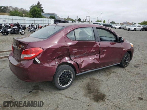 2019 Mitsubishi Mirage ES z VIN ML32F3FJ3KHF12533, wystawiony jako Copart lot #55393975 z przebiegiem 97 957 mil mil oraz Szkody całkowita. Historia ofert i sprzedaży dostępna na DreamBid. Obrazek 3.