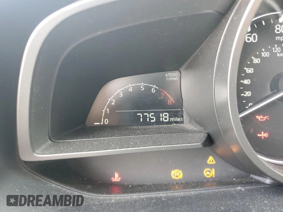 2018 Mazda 3 Sport with VIN 3MZBN1U77JM212994, listed as a Copart auction lot 47110025 with 77,518 mi miles and Salvage Title. Bid and sale history available at DreamBid. Image 9.