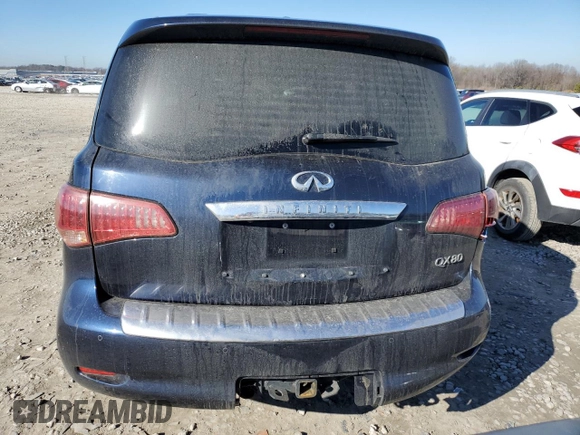 2015 Infiniti QX80 with VIN JN8AZ2NF2F9573090, listed as a Copart auction lot 41371704 with 216,620 mi miles and Salvage Title. Bid and sale history available at carsss.com. Image 6.