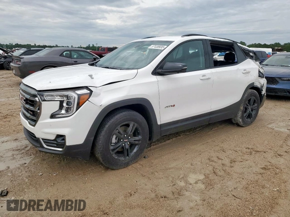 2024 GMC Terrain AT4 with VIN 3GKALYEG4RL184847, listed as a Copart auction lot 57438935 with 12,135 mi miles and Salvage title. Bid and sale history available at DreamBid. Image 1.