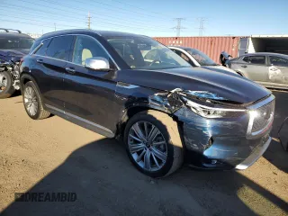 2021 Infiniti QX50 Essential z VIN 3PCAJ5CB7MF100390, wystawiony jako Copart lot #87265874 z przebiegiem 35 830 mil mil oraz Szkoda całkowita • Salvage title. Historia ofert i sprzedaży dostępna na DreamBid. Obrazek 4.
