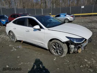 2023 Hyundai Sonata SEL with VIN KMHL14JA9PA327876, listed as a Copart auction lot 43873315 with 27,186 mi miles and Salvage Title. Bid and sale history available at carsss.com. Image 4.