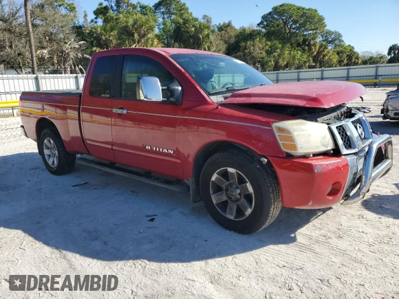 2006 Nissan Titan SE with VIN 1N6BA06A56N537591, listed as a Copart auction lot 42936655 with 135,907 mi miles and Salvage Title. Bid and sale history available at DreamBid. Image 4.