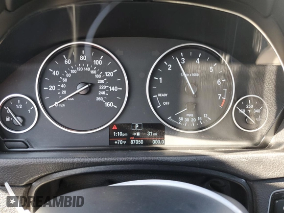 2017 BMW 3 Series 320i with VIN WBA8E1G33HNU17585, listed as a Copart auction lot 47056935 with 87,050 mi miles and Salvage Title. Bid and sale history available at carsss.com. Image 9.