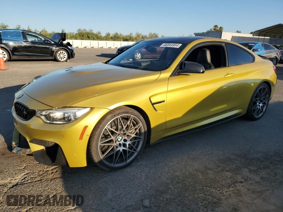 2017 BMW M4 with VIN WBS3R9C58HK708830, listed as a Copart auction lot 66844954 with 82,334 mi miles and Salvage Title. Bid and sale history available at carsss.com. Image 1.