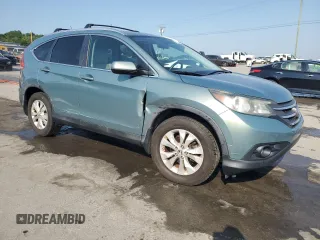 2012 Honda CR-V EX-L with VIN 2HKRM4H78CH612331, listed as a Copart auction lot 62383725 with 208,658 mi miles and Salvage title. Bid and sale history available at DreamBid. Image 4.