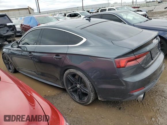 2018 Audi A5 Sportback Premium Plus with VIN WAUENCF55JA136824, listed as a Copart auction lot 47291714 with 33,866 mi miles. Bid and sale history available at carsss.com. Image 2.