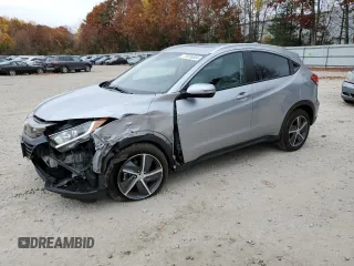 2021 Honda HR-V EX with VIN 3CZRU6H50MM705392, listed as a Copart auction lot 77876304 with 19,547 mi miles and Salvage Title. Bid and sale history available at carsss.com. Image 1.