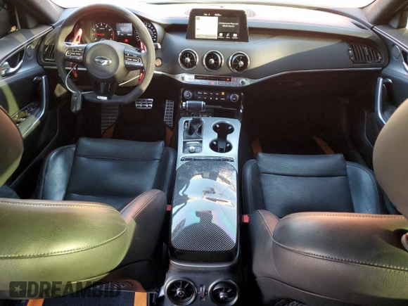 2019 Kia Stinger GT with VIN KNAE35LC9K6071100, listed as a Copart auction lot 44145015 with 76,659 mi miles and Salvage Title. Bid and sale history available at DreamBid. Image 8.