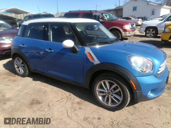 2013 MINI Cooper Countryman with VIN WMWZB3C56DWM31601, listed as a IAAI auction lot 41814031 with 139,417 mi miles. Bid and sale history available at carsss.com. Image 1.