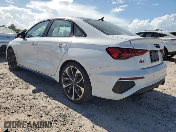 2023 Audi S3 Premium Plus z VIN WAUH3DGY2PA048968, wystawiony jako Copart lot #58960584 z przebiegiem 9 861 mil mil oraz Szkoda całkowita • Salvage title. Historia ofert i sprzedaży dostępna na DreamBid. Obrazek 2.