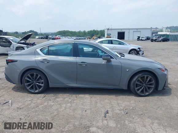2024 Lexus IS 350 F Sport with VIN JTHGZ1E28R5033508, listed as a IAAI auction lot 42606657 with 15,382 mi miles and . Bid and sale history available at DreamBid. Image 12.