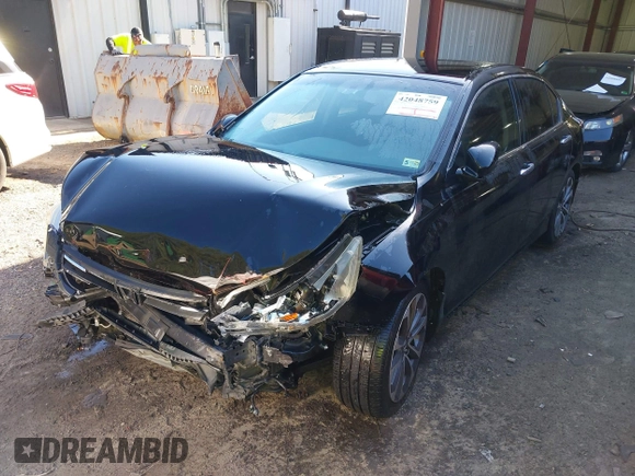 2014 Honda Accord Sport with VIN 1HGCR2F52EA214654, listed as a IAAI auction lot 42048759 with 165,197 mi miles and . Bid and sale history available at carsss.com. Image 2.